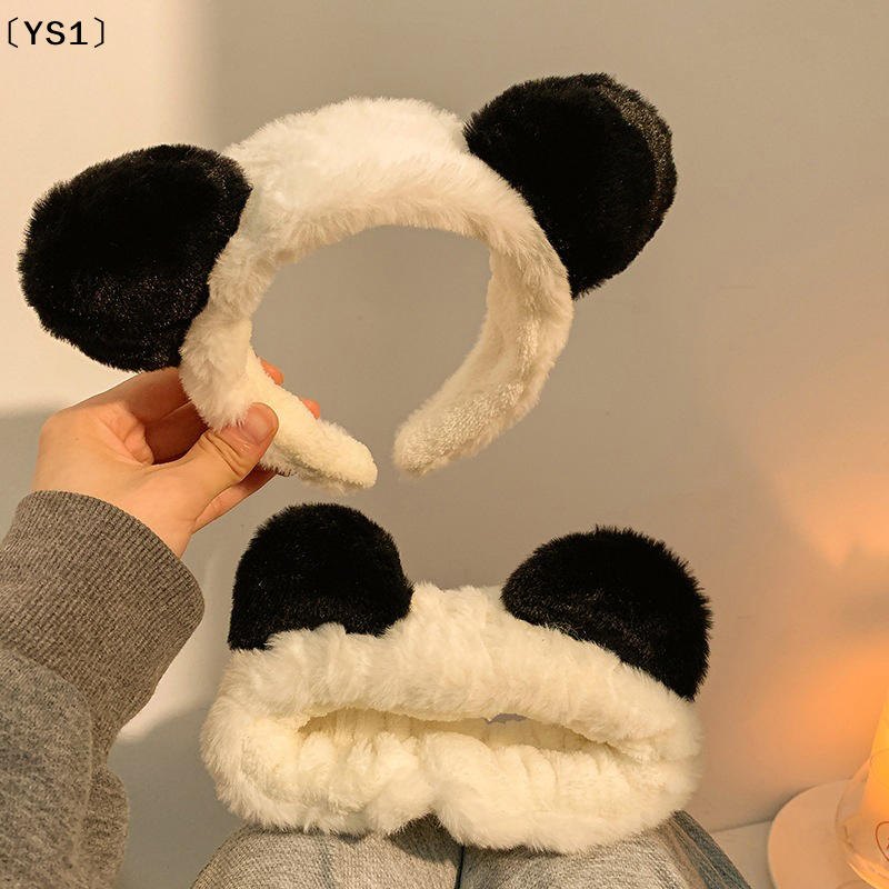 Women Accessories Online - 〔YS1〕Plush Headband Panda Ears Hair Hoop