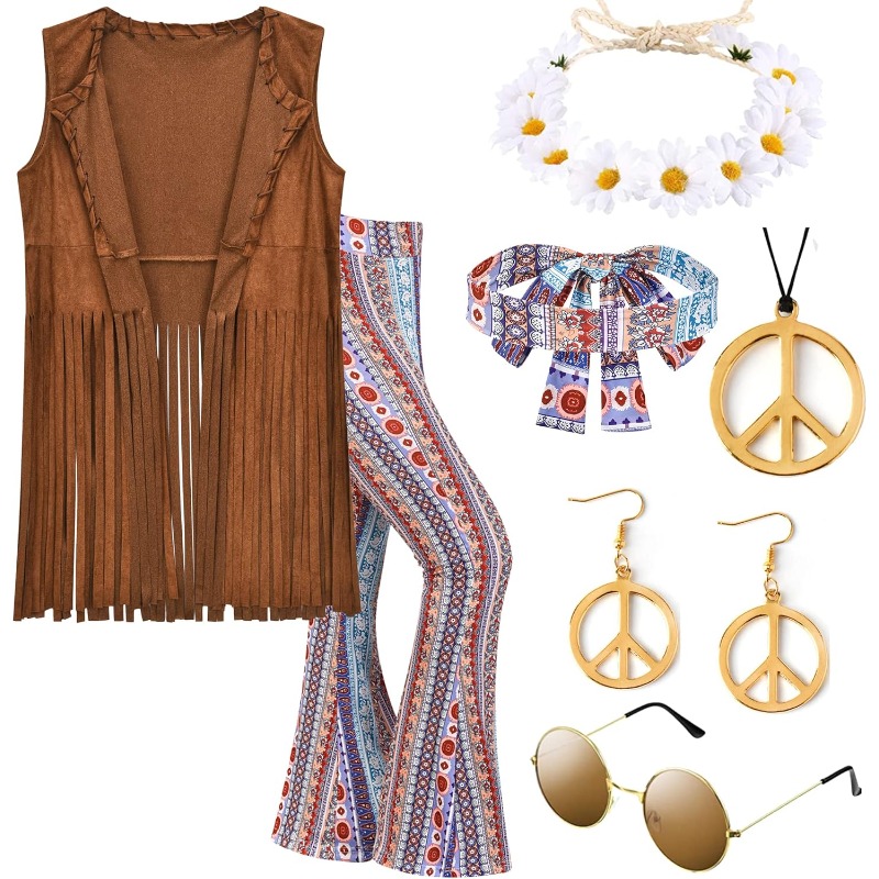 Women'S Accessories In The 60S - Women's 60s 70s Hippie Costume Accessories