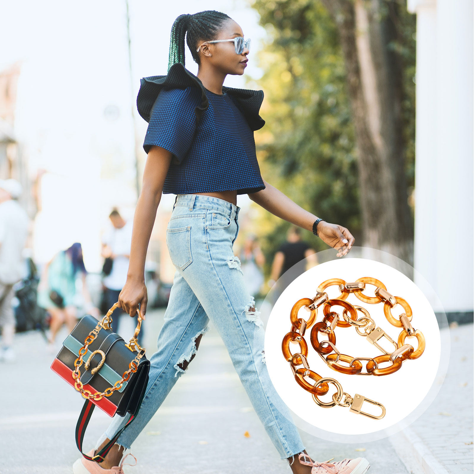 Women'S Accessories Handbags - Resin Purse Chain Women Exquisite Bright