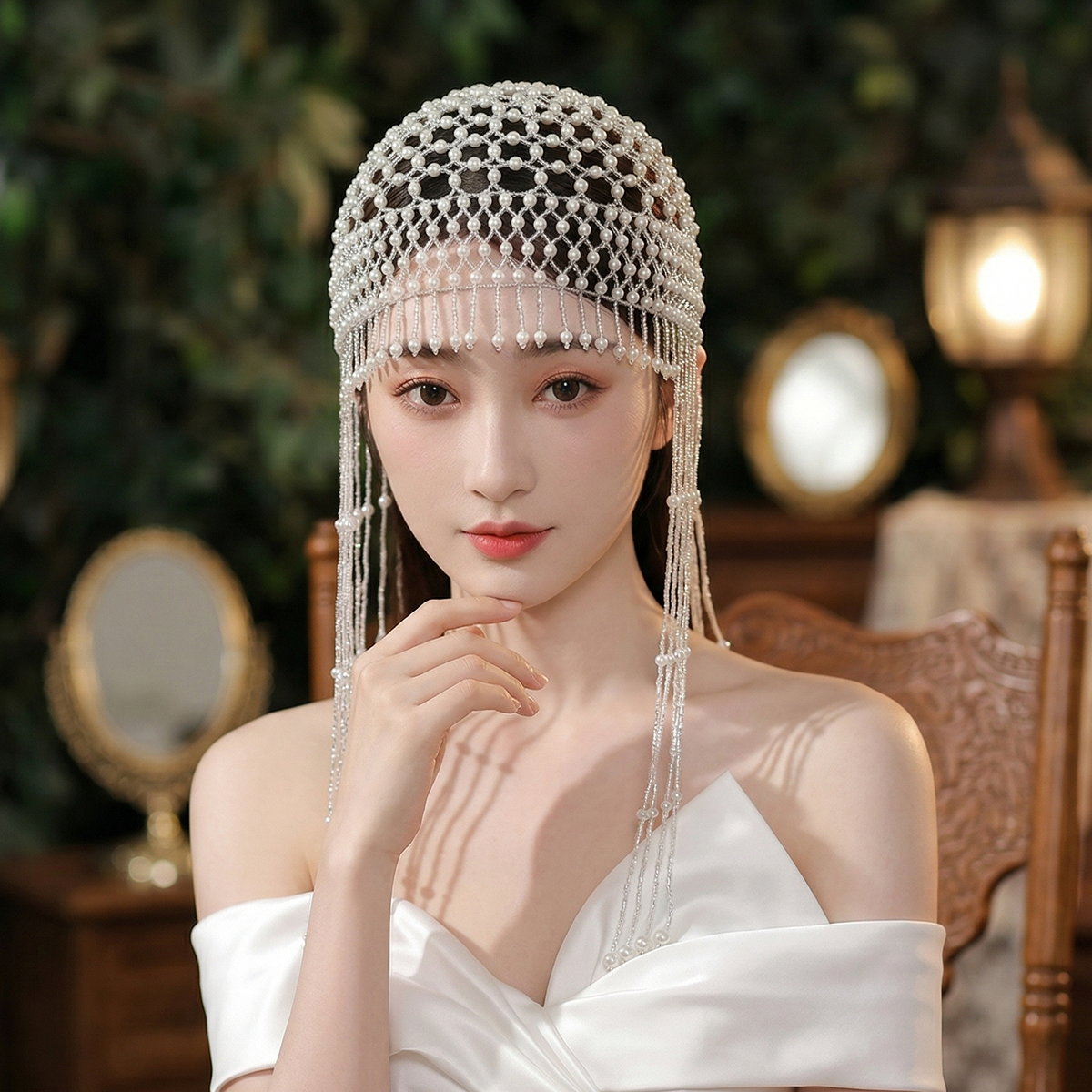 Luxury Pearls Beaded Headwrap  – обзор и цена Women Accessories For Wedding