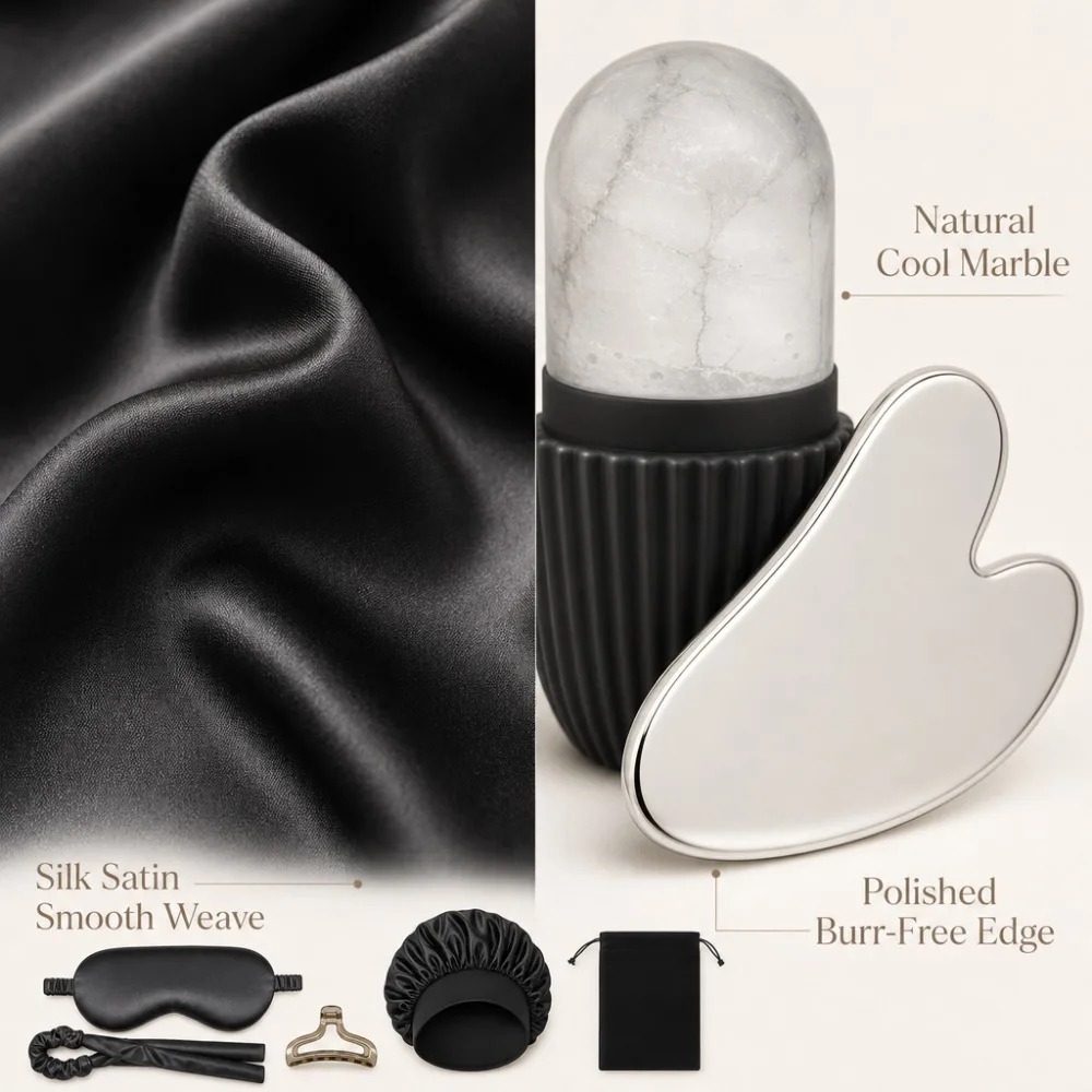 3/4/5/9Pcs Silk Sleep Set Eye  – обзор и цена Women Accessories Combo Gift