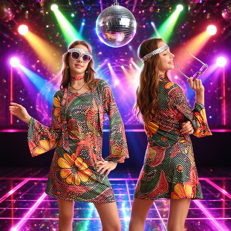 60s 70s Disco Dress 7 Piece Hi – обзор и цена Women'S Accessories In The 60S