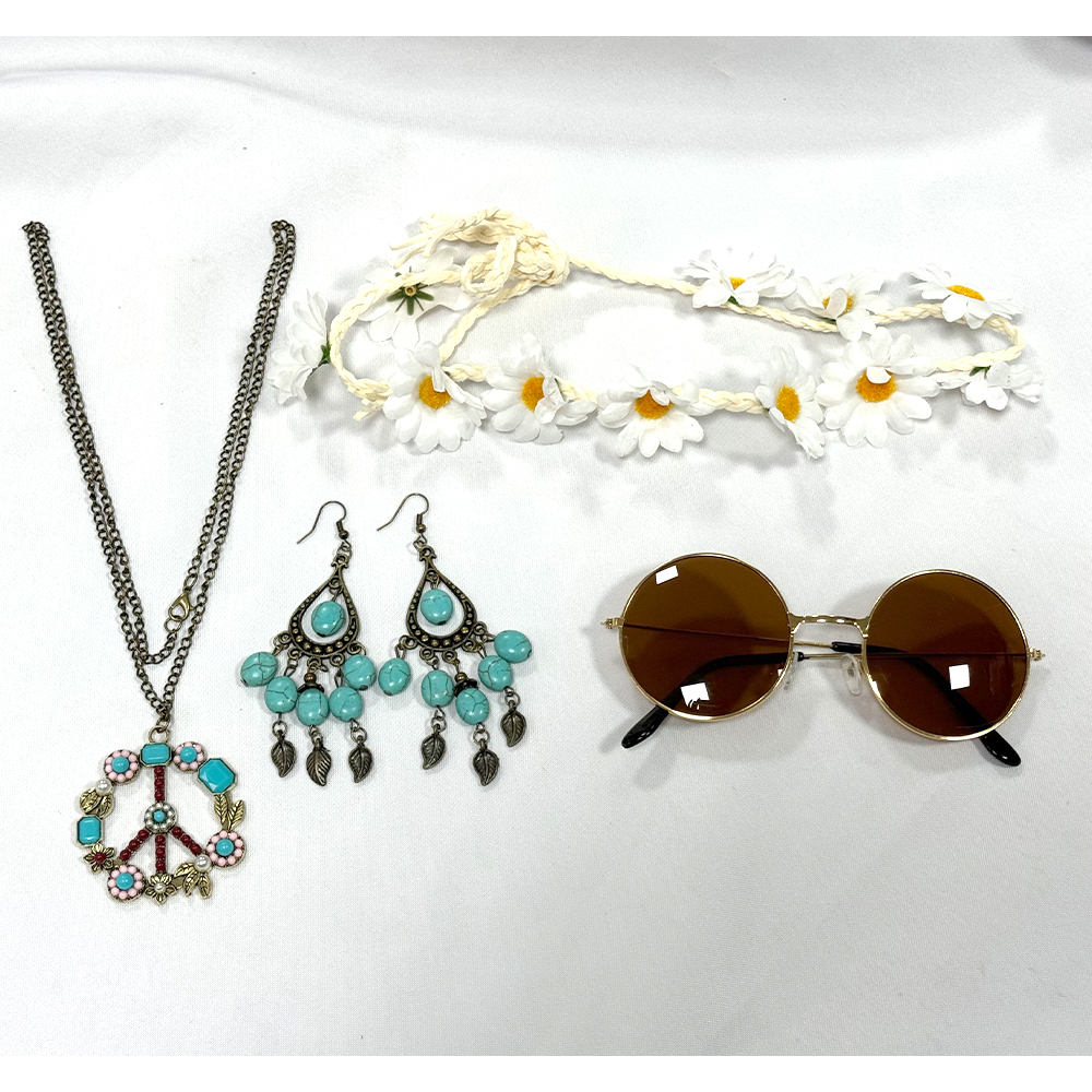 Hippie 60S Accessory Set Wig S – обзор и цена Women'S Accessories In The 60S