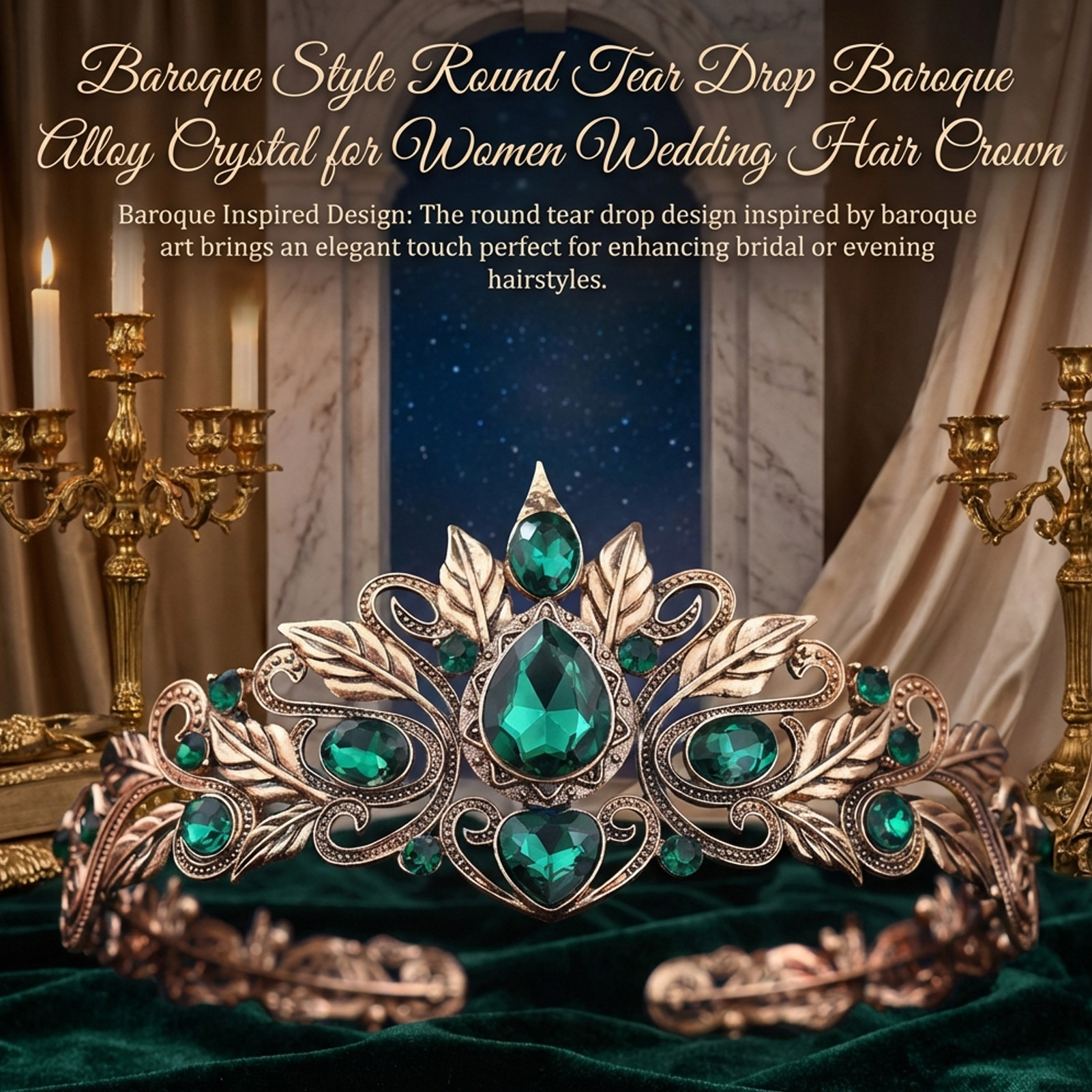 Baroque Style Round Tear Drop  – обзор и цена Women Accessories For Wedding