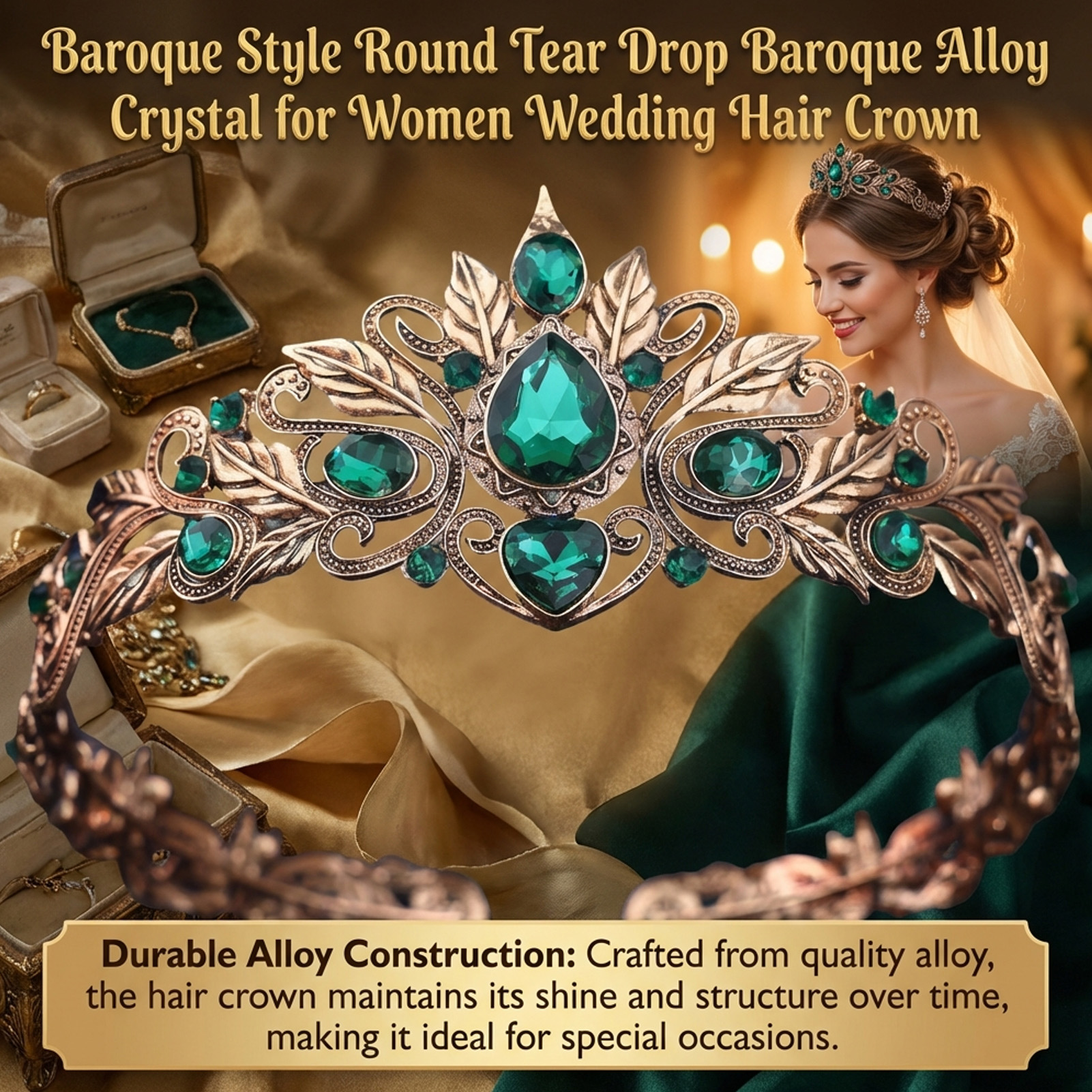 Baroque Style Round Tear Drop  – обзор и цена Women Accessories For Wedding