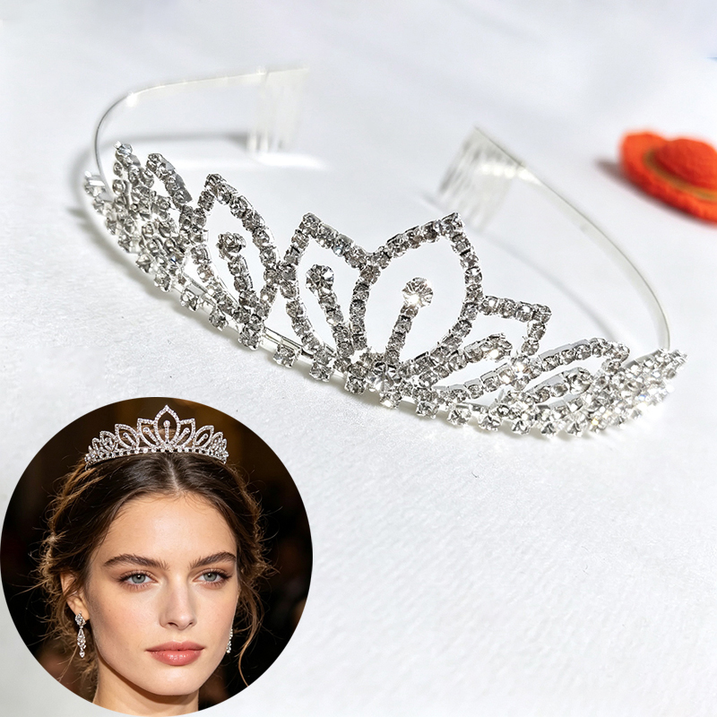Silver Color Sparkling Rhinest – обзор и цена Women Accessories For Wedding