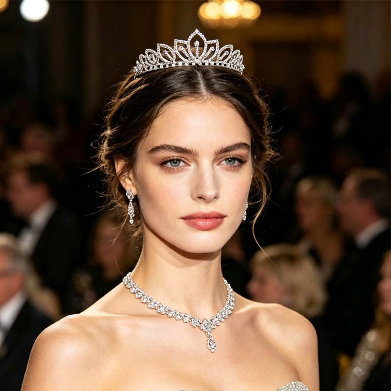 Silver Color Sparkling Rhinest – обзор и цена Women Accessories For Wedding