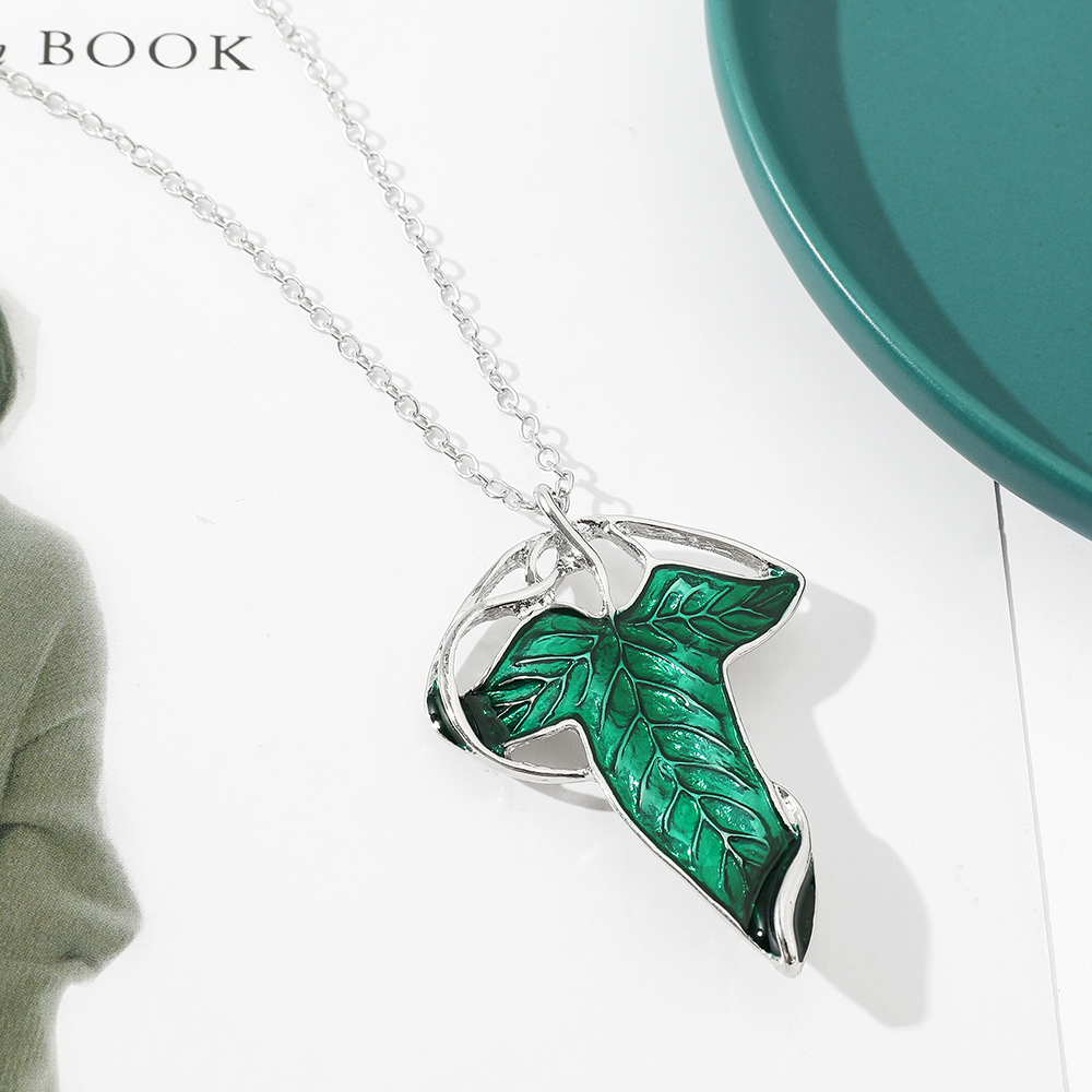 Vintage Green Leaf Pendant Nec – обзор и цена Women'S Vintage Accessories