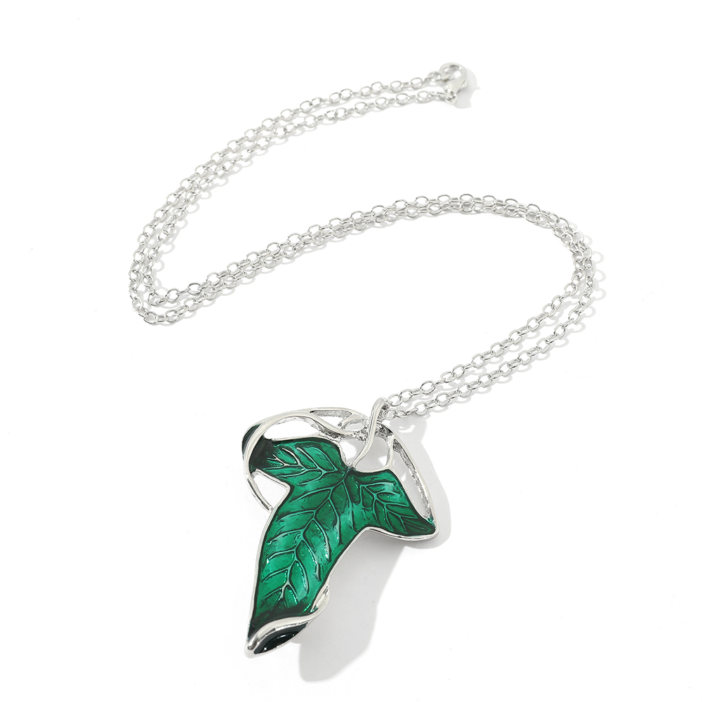 Vintage Green Leaf Pendant Nec – обзор и цена Women'S Vintage Accessories