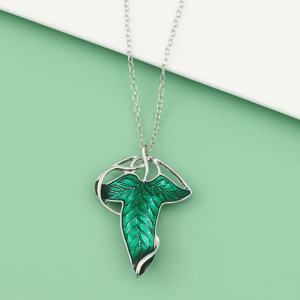 Vintage Green Leaf Pendant Nec – обзор и цена Women'S Vintage Accessories
