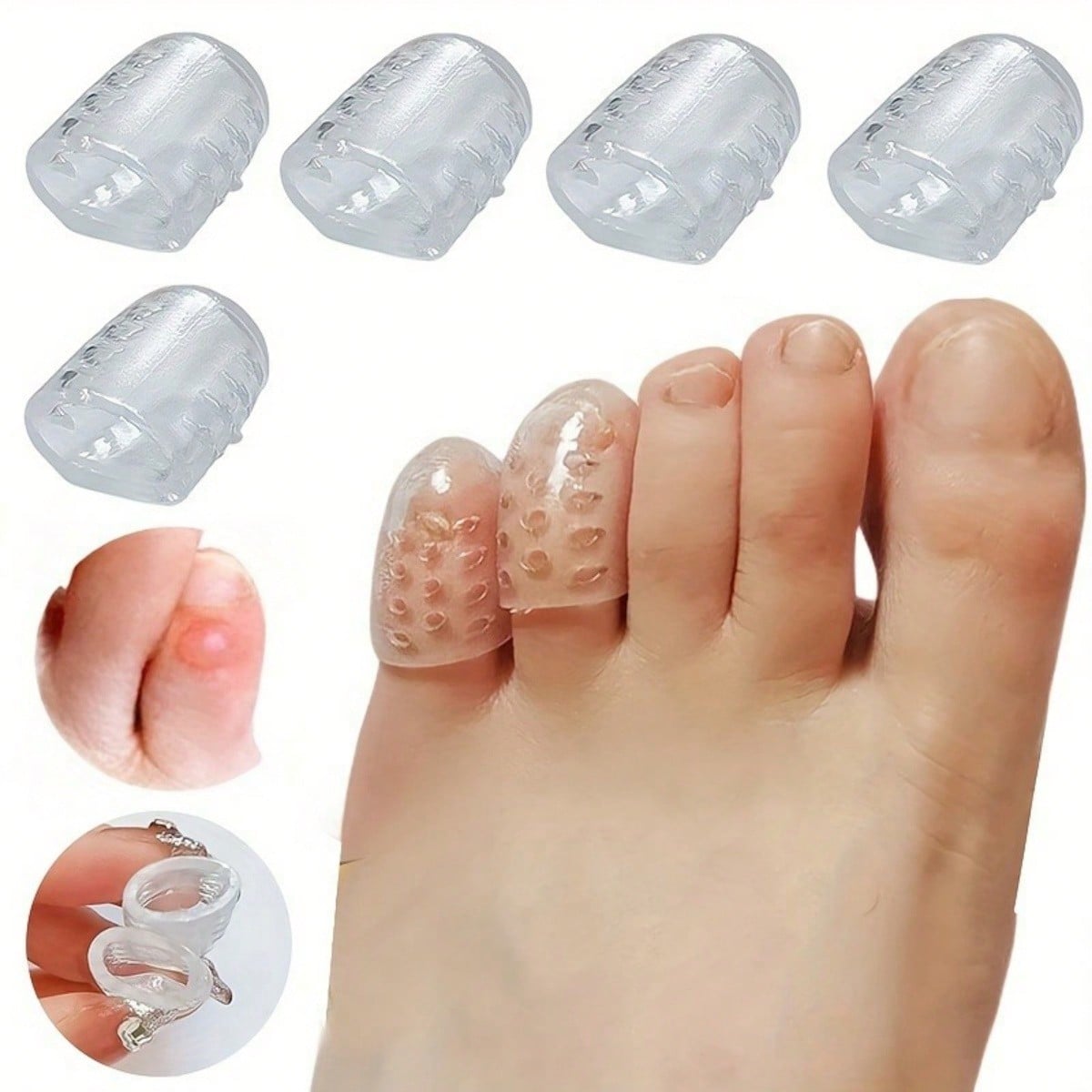 4pcs Silicone Shoe Toe Anti-Fr – обзор и цена Women Accessories Combo Gift