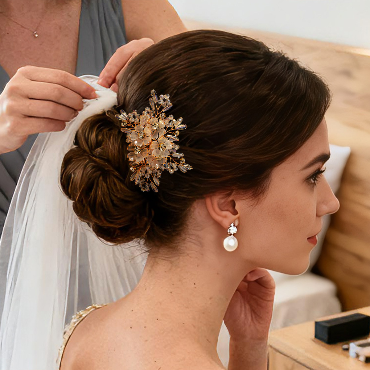 Hair Comb Crystal Flower Beade – обзор и цена Women Accessories For Wedding