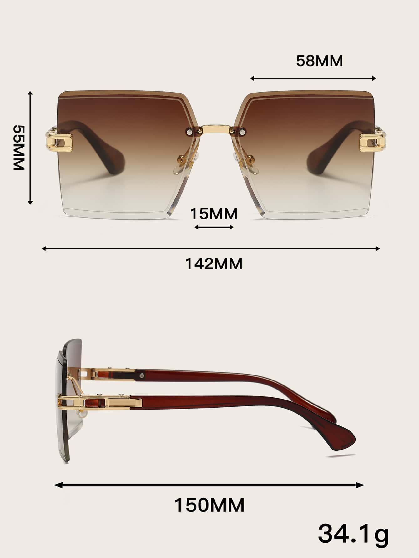 Rimless Ombre Lens Fashion Sun – обзор и цена Women'S Vintage Accessories
