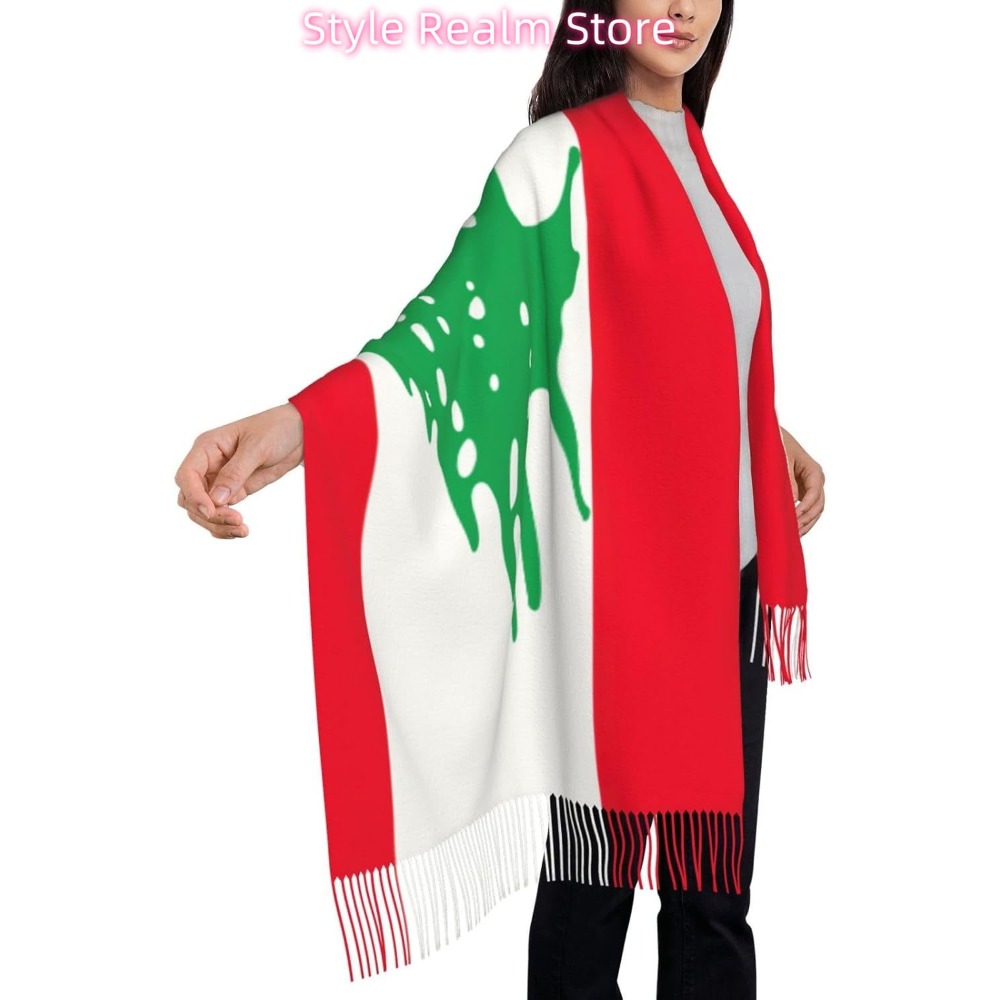 Flag Of Lebanon Print Polyeste – обзор и цена Women Accessories Lebanon