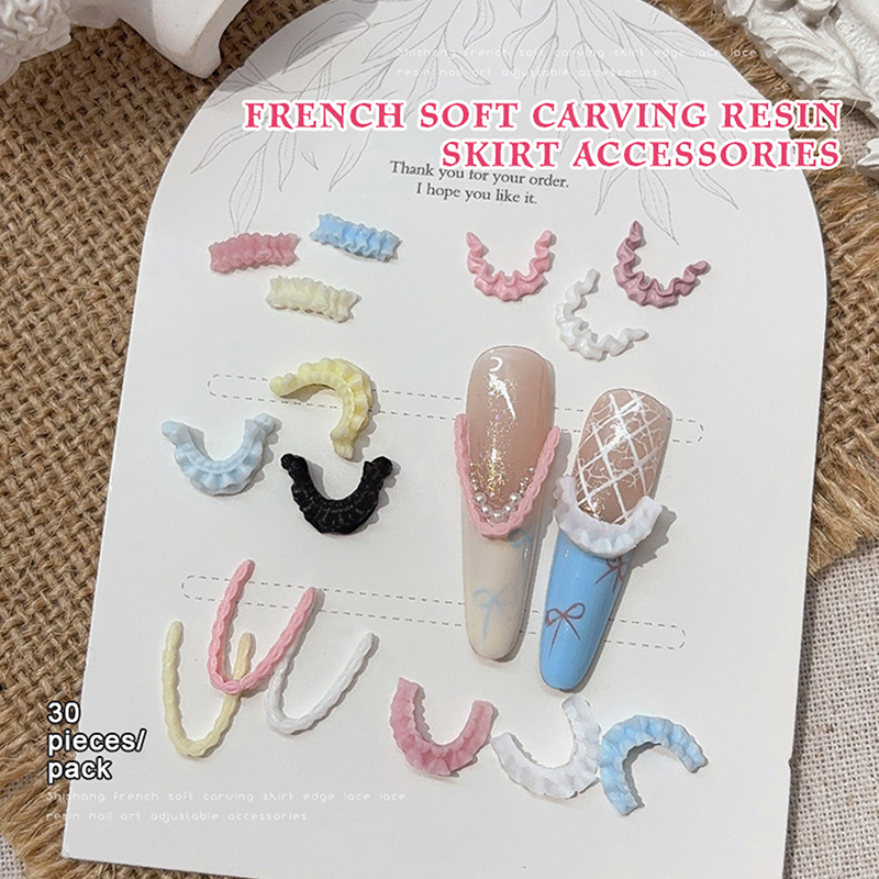 30Pcs 3D Resin Nail Art Lace T – обзор и цена Women Accessories Combo Gift