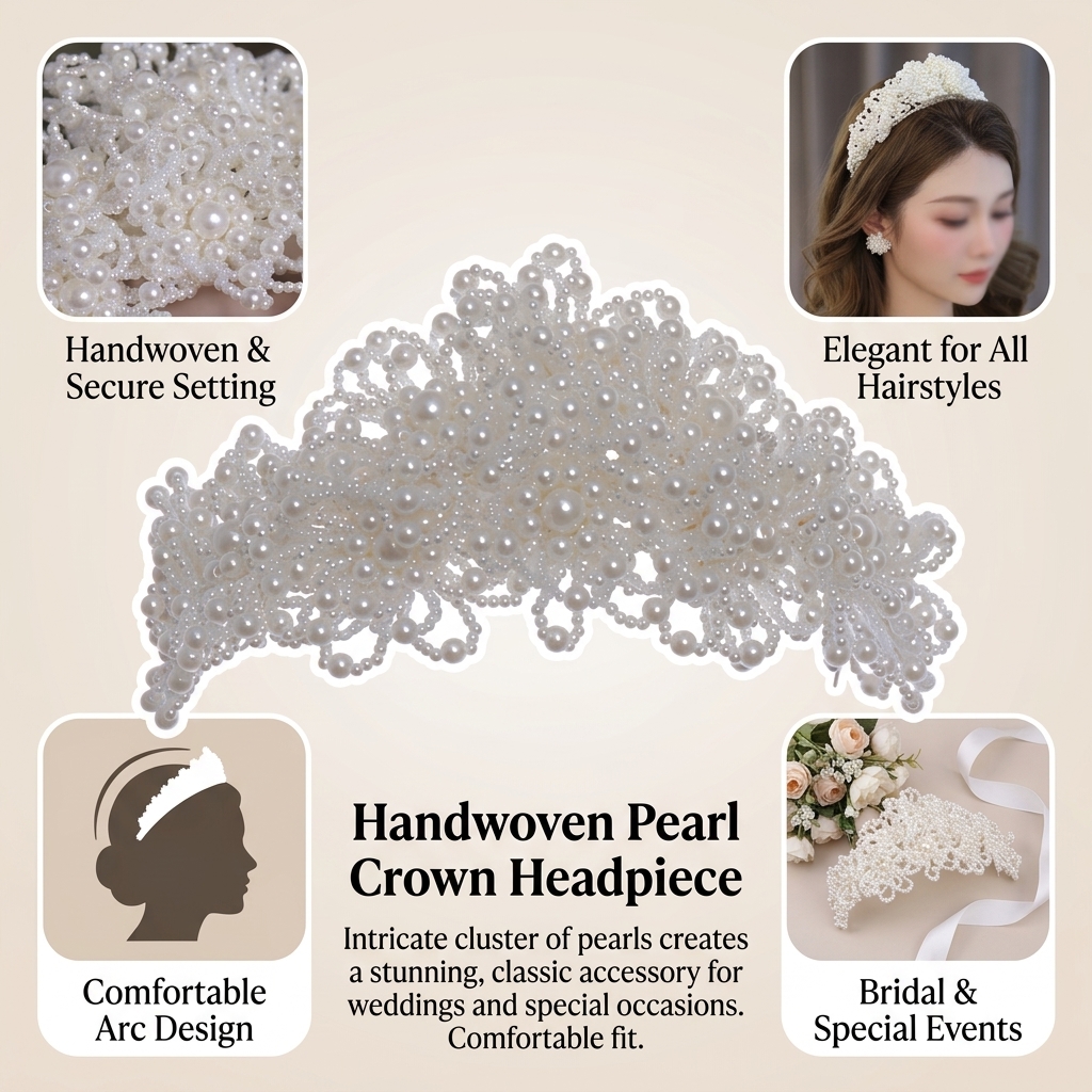 Pearl Crown Headpiece For Wedd – обзор и цена Women Accessories For Wedding
