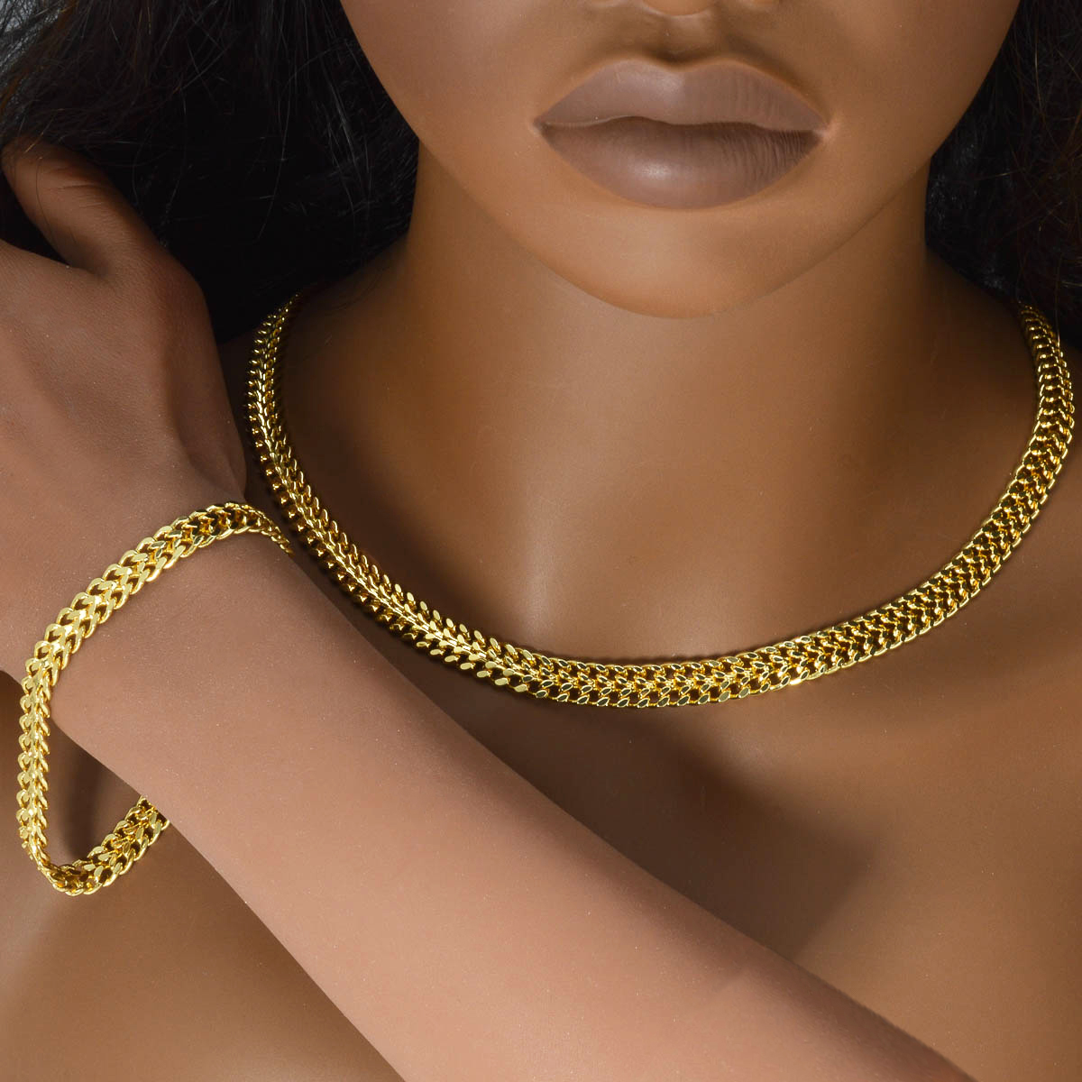Curb Chain Jewelry Set 14K Gol – обзор и цена Women Accessories Combo Gift