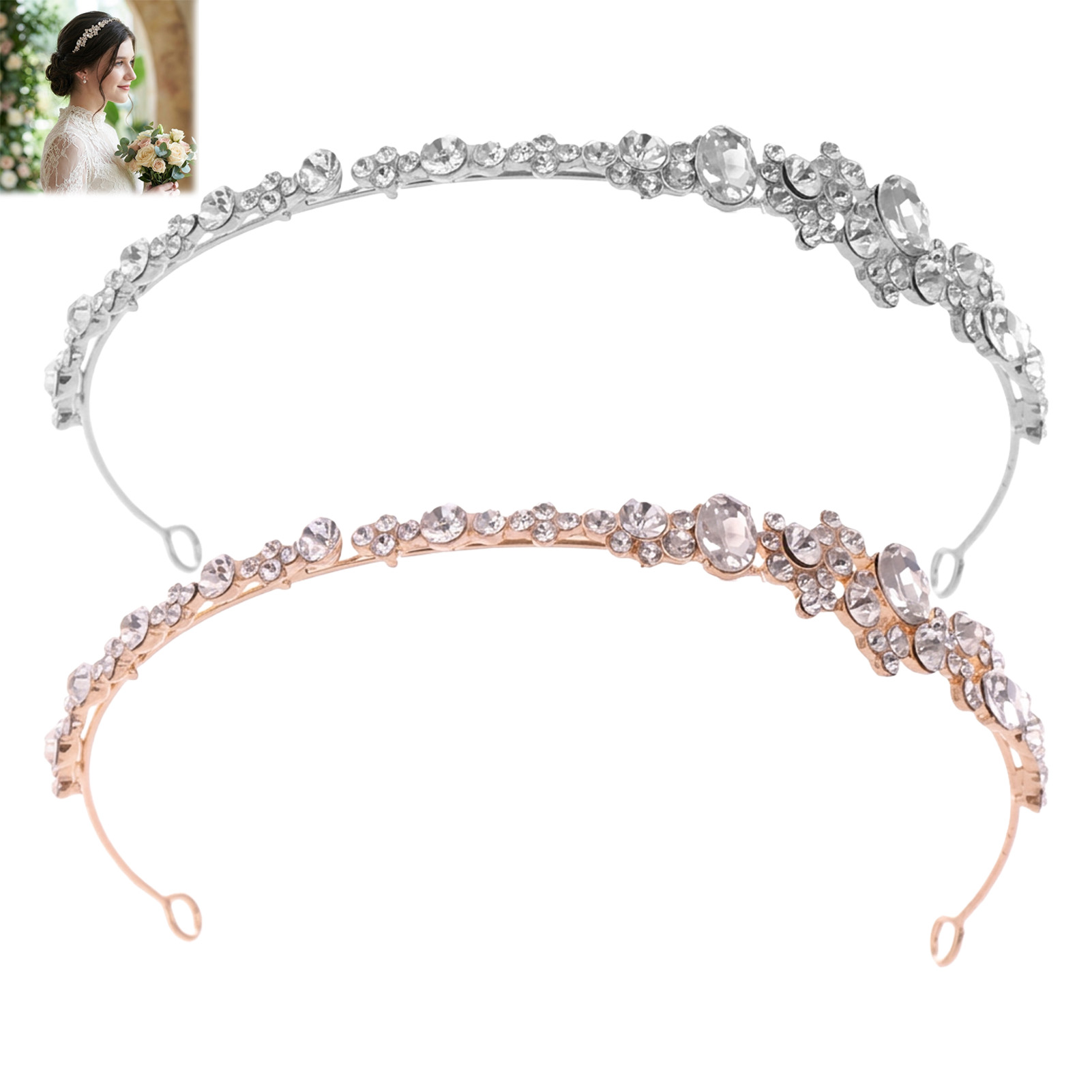Alloy Rhinestone Crown Headban – обзор и цена Women Accessories For Wedding