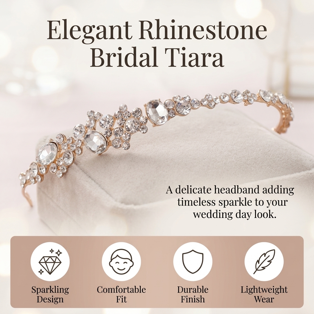 Alloy Rhinestone Crown Headban – обзор и цена Women Accessories For Wedding