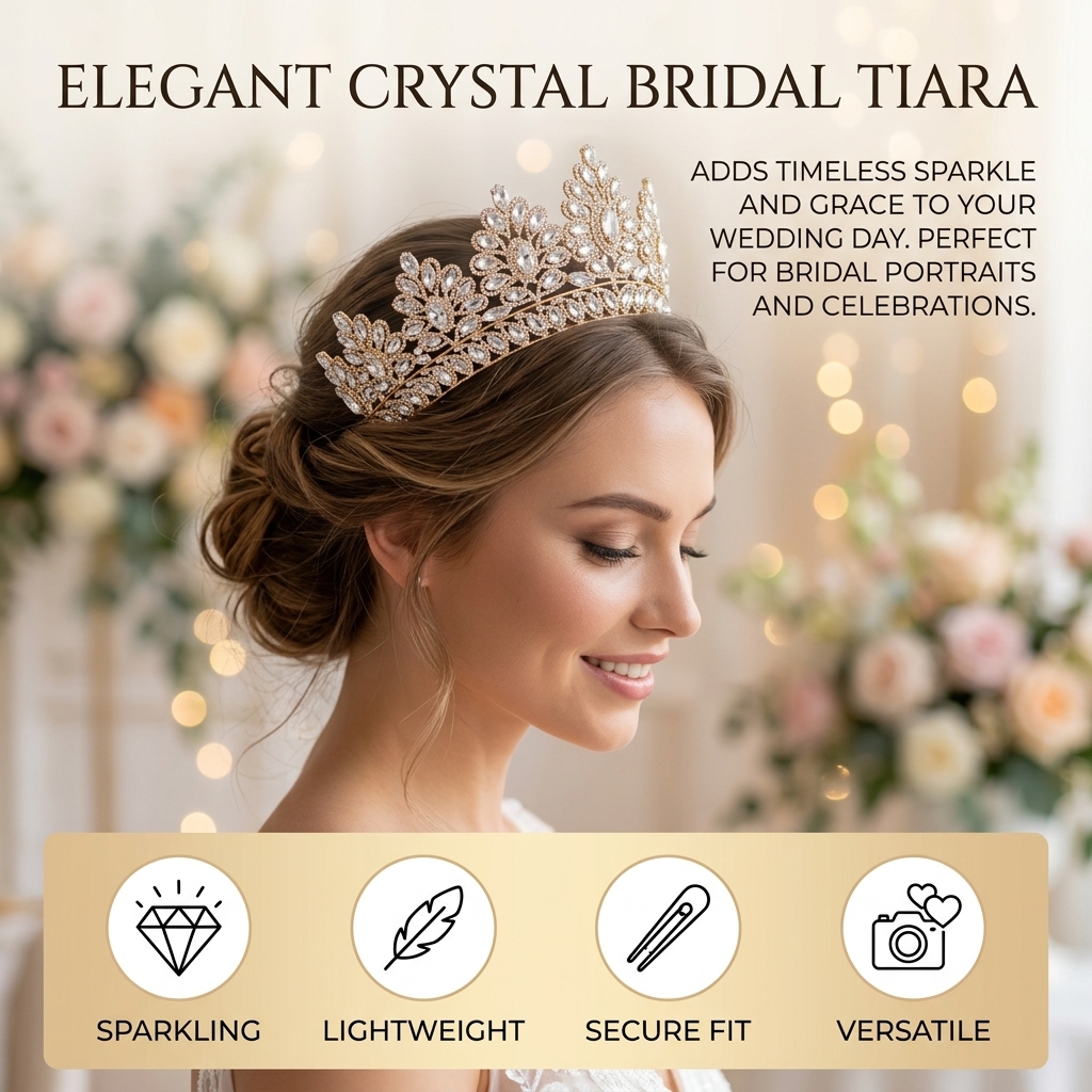 Bridal Rhinestone Crown Hairpi – обзор и цена Women Accessories For Wedding