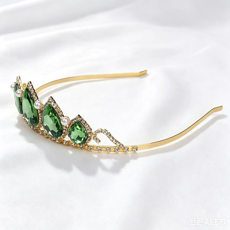 Green Water Drop Rhinestone Cr – обзор и цена Women Accessories For Wedding