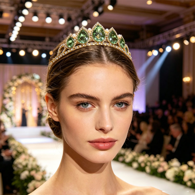 Green Water Drop Rhinestone Cr – обзор и цена Women Accessories For Wedding