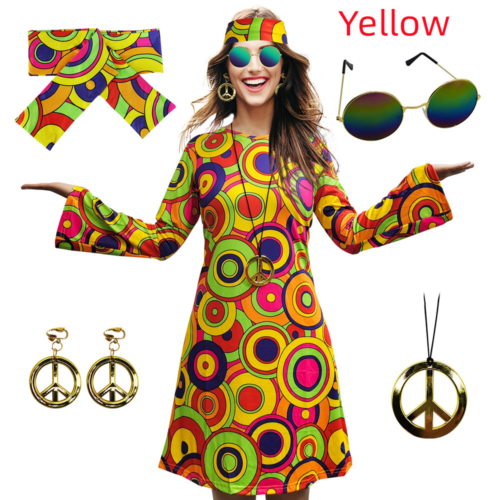 5pcs Set 60s 70s Women Hippie  – обзор и цена Women'S Accessories In The 60S